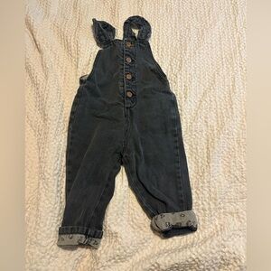 Zara Baby Denim Overalls 12–18M- Dark Wash
